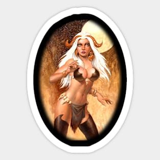 Whitehaired Devilgirl Sticker